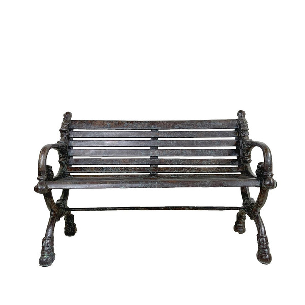 Bronze Garden Bench Park Heavy Duty High End Seating for People